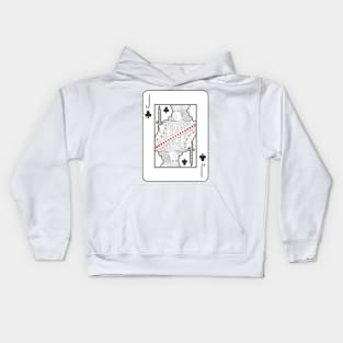 Single playing cards: Jack of Clubs Kids Hoodie